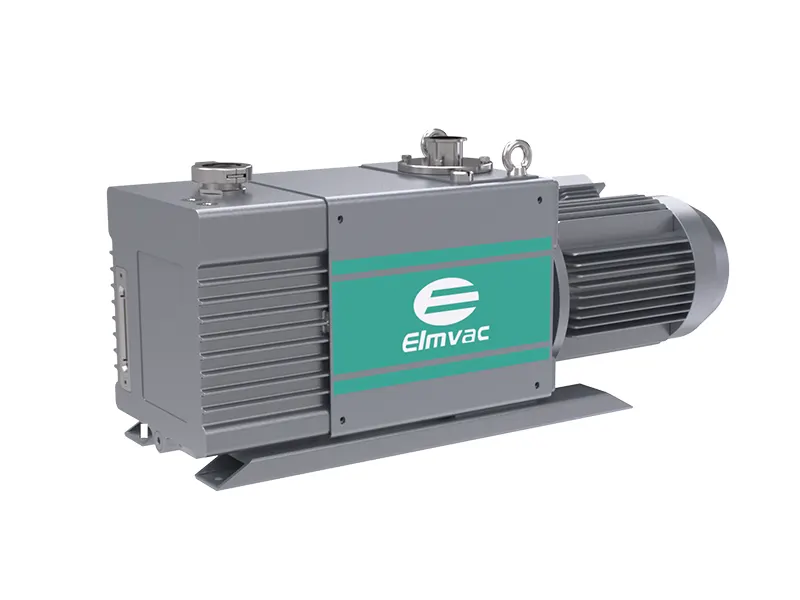 Two-stage directly-coupled rotary vane vacuum pump