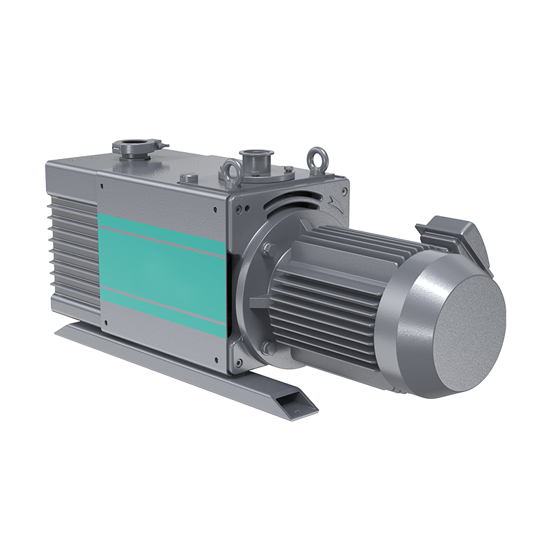 Two-stage directly-coupled rotary vane vacuum pump